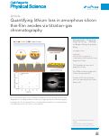 Cover page: Quantifying lithium loss in amorphous silicon thin-film anodes via titration-gas chromatography