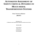 Cover page of Automated Assessment of Safety-Critical Dynamics in Multi-modal Transportation Systems