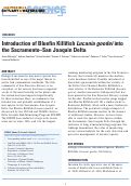 Cover page: Introduction of Bluefin Killifish <em>Lucania goodei</em> into the Sacramento-San Joaquin Delta