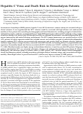 Cover page: Hepatitis C virus and death risk in hemodialysis patients.