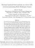 Cover page: Rational minimal-twist motions on curves with rotation-minimizing Euler–Rodrigues frames