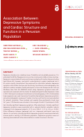 Cover page: Association Between Depressive Symptoms and Cardiac Structure and Function in a Peruvian Population.