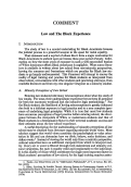 Cover page: Law and the Black Experience
