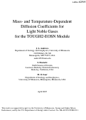 Cover page: Mass- and temperature-dependent diffusion coefficients for light noble gases for the 
TOUGH2-EOSN Model