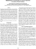 Cover page: Highlighting the Causal Meaning of Causal Test Questions
in Contexts of Norm Violations