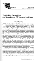 Cover page: Establishing Partnerships: San Diego County ESL Articulation Group