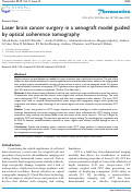 Cover page: Laser brain cancer surgery in a xenograft model guided by optical coherence tomography