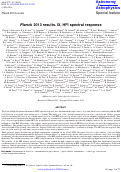 Cover page: Planck 2013 results. IX. HFI spectral response