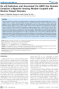 Cover page: An α/β Hydrolase and Associated Per-ARNT-Sim Domain Comprise a Bipartite Sensing Module Coupled with Diverse Output Domains