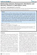 Cover page: Relationship between Phylogenetic Distribution and Genomic Features in Neurospora crassa