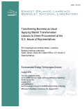 Cover page: Transforming Business as Usual: Applying Market Transformation Lessons to Green Procurement at the U.S. House of Representatives