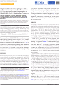 Cover page: High likelihood of accepting COVID-19 vaccine in a Latinx community at high SARS-CoV2 risk in San Francisco