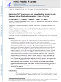 Cover page: Delivering preexposure prophylaxis to pregnant and breastfeeding women in Sub-Saharan Africa