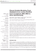 Cover page: Phenol-Soluble Modulins From Staphylococcus aureus Biofilms Form Complexes With DNA to Drive Autoimmunity