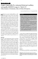 Cover page: A gene responsible for autosomal dominant auditory neuropathy (AUNA1) maps to 13q14–21