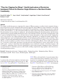 Cover page: “They Are Clipping Our Wings”: Health Implications of Restrictive Immigrant Policies for Mexican-Origin Women in a Northern Border Community