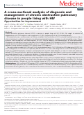 Cover page: A cross-sectional analysis of diagnosis and management of chronic obstructive pulmonary disease in people living with HIV: Opportunities for improvement.