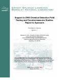Cover page: Support to DHS Chemical Detection Field Testing and Countermeasures Studies: Report to Sponsors