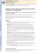 Cover page: Quality of Care for Incident Lupus Nephritis Among Medicaid Beneficiaries in the United States