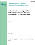 Cover page: An Examination of Temporal Trends in Electricity Reliability Based on Reports from U.S. Electric Utilities