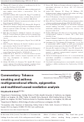 Cover page: Commentary: Tobacco smoking and asthma: multigenerational effects, epigenetics and multilevel causal mediation analysis.