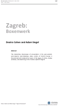 Cover page: Zagreb: Boxenwerk