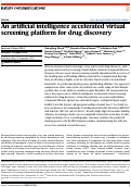 Cover page: An artificial intelligence accelerated virtual screening platform for drug discovery