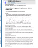 Cover page: Patterns of Clinical Progression in Radiorecurrent High-risk Prostate Cancer