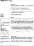 Cover page: Trypanosoma brucei triggers a broad immune response in the adipose tissue.