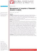 Cover page: Management of sequelae of Kawasaki disease in adults