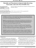 Cover page: Mortality and Thrombosis in Injured Adults Receiving Tranexamic Acid in the Post-CRASH-2 Era