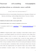 Cover page: Functional self-assembling bolaamphiphilic polydiacetylenes as colorimetric sensor 
scaffolds
