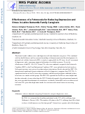 Cover page: Effectiveness of a Fotonovela for Reducing Depression and Stress in Latino Dementia Family Caregivers