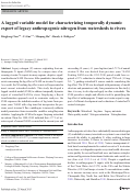 Cover page: A lagged variable model for characterizing temporally dynamic export of legacy anthropogenic nitrogen from watersheds to rivers