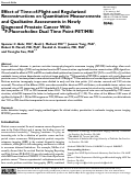 Cover page: Effect of Time-of-Flight and Regularized Reconstructions on Quantitative Measurements and Qualitative Assessments in Newly Diagnosed Prostate Cancer With <sup>18</sup>F-Fluorocholine Dual Time Point PET/MRI.