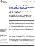 Cover page: Serotonin enhances excitability and gamma frequency temporal integration in mouse prefrontal fast-spiking interneurons