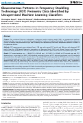 Cover page: Glaucomatous Patterns in Frequency Doubling Technology (FDT) Perimetry Data Identified by Unsupervised Machine Learning Classifiers