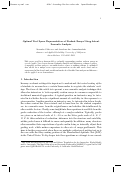 Cover page: Optimal Text Space Representation of Student Essays Using Latent Semantic Analysis