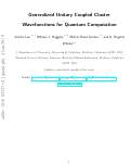 Cover page: Generalized Unitary Coupled Cluster Wave functions for Quantum Computation.