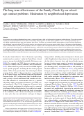 Cover page: The long-term effectiveness of the Family Check-Up on school-age conduct problems: Moderation by neighborhood deprivation