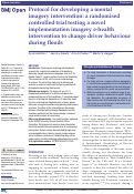 Cover page: Protocol for developing a mental imagery intervention: a randomised controlled trial testing a novel implementation imagery e-health intervention to change driver behaviour during floods