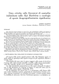 Cover page: Note critiche sulle fitocenosi di casmofite individuate nelle Alpi Marittime e corologia di specie fitogeograficamente significative