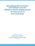 Cover page of Quantifying the Economic and Climate Case for Offshore Wind's Displacement of Natural Gas in New York State