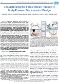 Cover page: Characterizing the Force-Motion Tradeoff in Body-Powered Transmission Design