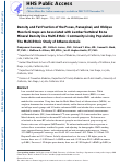 Cover page: Density and Fat Fraction of the Psoas, Paraspinal, and Oblique Muscle Groups Are Associated With Lumbar Vertebral Bone Mineral Density in a Multi‐Ethnic Community‐Living Population: The Multi‐Ethnic Study of Atherosclerosis