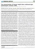 Cover page: The autoactivation of human single-chain urokinase-type plasminogen activator (uPA).