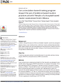 Cover page: Can a simulation-based training program impact the use of evidence based routine practices at birth? Results of a hospital-based cluster randomized trial in Mexico