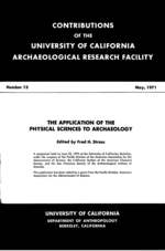 Cover page: The Application of the Physical Sciences to Archaeology