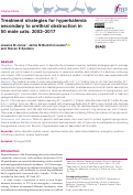 Cover page: Treatment strategies for hyperkalemia secondary to urethral obstruction in 50 male cats: 2002–2017