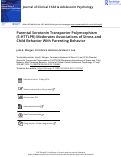 Cover page: Parental Serotonin Transporter Polymorphism (5-HTTLPR) Moderates Associations of Stress and Child Behavior With Parenting Behavior